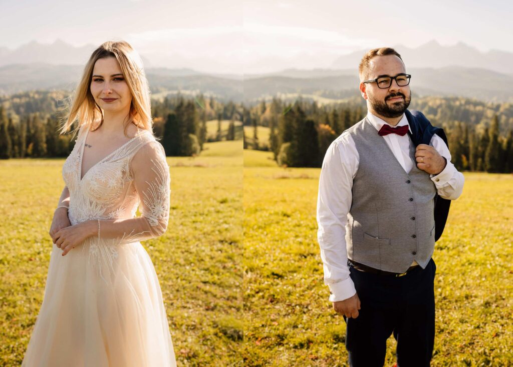 Łapszanka sesja ślubna z Tatrami w tle